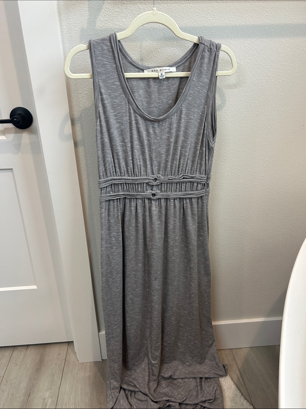 Max Studio Girls' Heather Gray Sleeveless Knit Maxi Dress